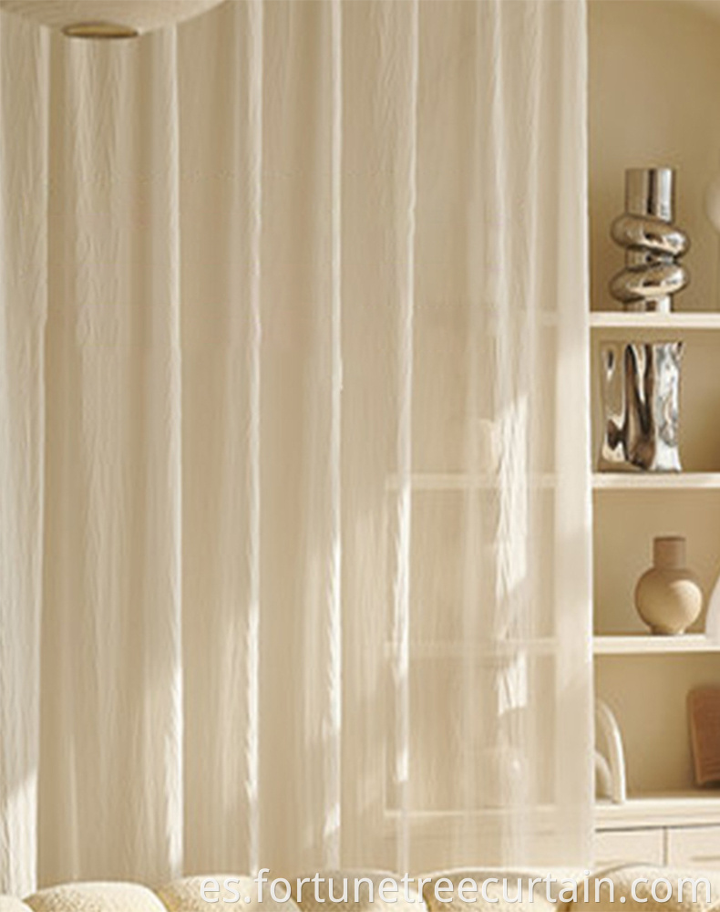 Blackout Shading Crepe Curtain Sheer Fabric